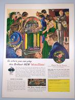 Originele Wurlitzer 1100 Jukebox (78 Rpm) Reclame uit 1948, Verzamelen, Automaten | Jukeboxen, Wurlitzer, Gebruikt, Ophalen of Verzenden