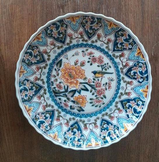 Prachtig antiek wandbord Makkum Aardewerk 28 cm, Antiek en Kunst, Antiek | Wandborden en Tegels, Ophalen of Verzenden