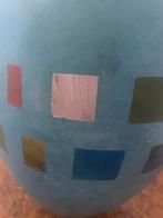 Glazen vaas, hand beschilderd door kunstenaar, Antiek en Kunst, Ophalen of Verzenden