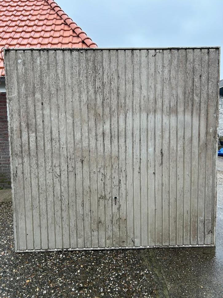 Garagedeur, Doe-het-zelf en Verbouw, Deuren en Horren, Gebruikt, Garagedeur, 215 cm of meer, 120 cm of meer, Metaal, Ophalen