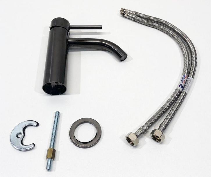 PAFFONI LIGHT ZWART NIKKEL WASTAFELKRAAN, Doe-het-zelf en Verbouw, Sanitair, Nieuw, Kraan, Ophalen of Verzenden