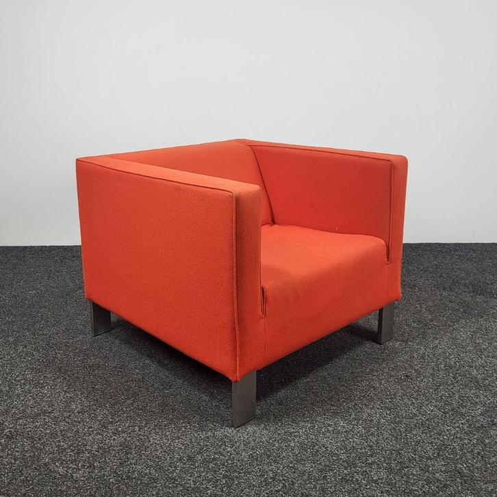Lensvelt Fauteuil - Rood (a) | OUTLET 25572, Huis en Inrichting, Fauteuils, Stof, 50 tot 75 cm, 75 tot 100 cm, Ophalen