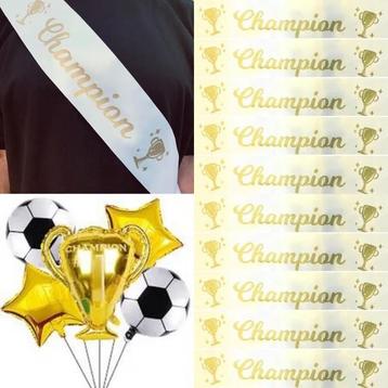 21-delige Kampioen set met sjerpen en ballonnen beschikbaar voor biedingen