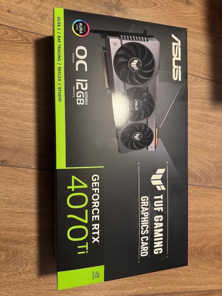 ASUS TUF RTX 4070Ti Grafische Kaart, Computers en Software, Videokaarten, Zo goed als nieuw, Nvidia, PCI-Express 4.0, GDDR6, HDMI