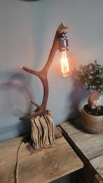 Lamp | Landelijk | Hertengewei | Eikenhout, Ophalen, Nieuw, Landelijk, sober, industrieel, Minder dan 100 cm