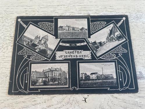 Oude ansichtkaart Groeten uit Zevenb, Hoek, Verzamelen, Ansichtkaarten | Nederland, Ongelopen, Noord-Brabant, 1920 tot 1940, Ophalen of Verzenden