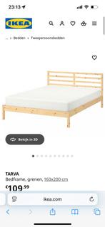 Ikea houten bed, Huis en Inrichting, Slaapkamer | Bedden, Ophalen, Zo goed als nieuw, Tweepersoons, Hout