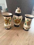 Prachtige 3 delige Modica Gouda Plateel vazen set, Ophalen