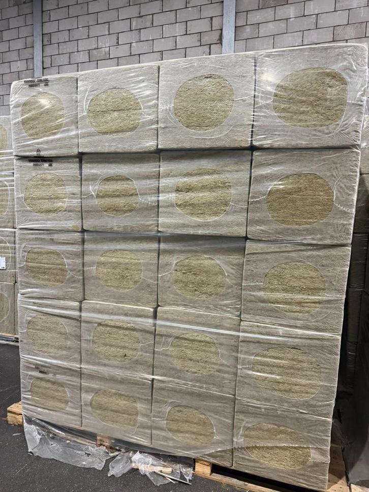 Isolatie - 8 Pallets Steenwol, Doe-het-zelf en Verbouw, Isolatie en Afdichting, Zo goed als nieuw, Vloerisolatie, Steenwol, 12 cm of meer