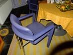 Leolux  lederen eetkamerstoelen, Huis en Inrichting, Stoelen, Ophalen, Gebruikt, Blauw, Leer