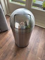 Afvalbak 60 liter in RVS, Huis en Inrichting, Woonaccessoires | Prullenbakken, Gebruikt, 50 tot 75 cm, 40 liter of meer, Ophalen of Verzenden
