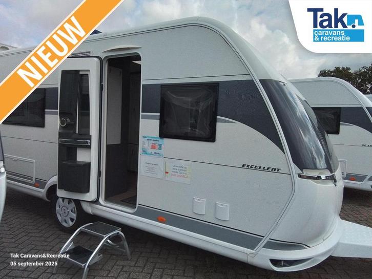 Hobby Excellent 540 WFU gratis airco+mover model 2024, Caravans en Kamperen, Caravans, Bedrijf, tot en met 4, 1250 - 1500 kg, Rondzit