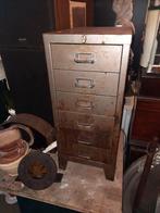 Vintage metalen ladekast, Huis en Inrichting, Kasten | Lockerkasten, Ophalen of Verzenden, Gebruikt, Industrieel