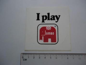 sticker I PLAY JUMBO logo spel game vintage retro gaming beschikbaar voor biedingen