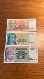3x Bankbiljet Joegoslavie Dinar, Ophalen of Verzenden, Joegoslavië
