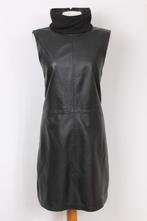 Leren jurk met col van IBANA maat 40, Kleding | Dames, Jurken, Maat 38/40 (M), Verzenden, Zwart, Zo goed als nieuw