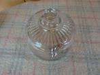 franse glazen stolp met onderbord en glazen koekjes pot, Ophalen of Verzenden, Gebruikt