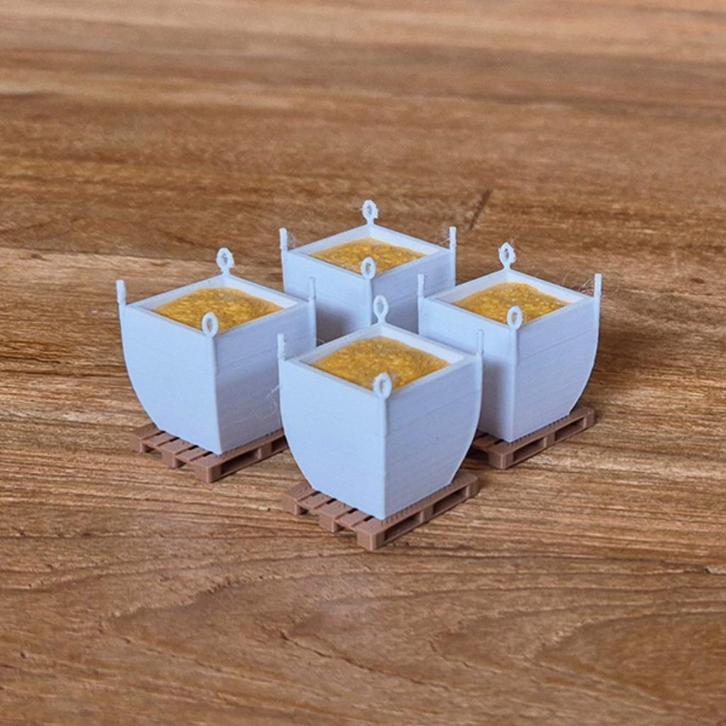 Big Bag op Pallet 1-50 (Set van 4), Hobby en Vrije tijd, Modelauto's | 1:50, Nieuw, Bus of Vrachtwagen, Wsi, Ophalen of Verzenden