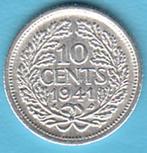 Nederland 10 cent 1941 PP Wilhelmina zilver, Sch. 1282, Postzegels en Munten, Munten | Nederland, Zilver, Ophalen of Verzenden