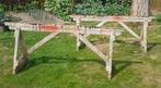 2 grote houten schragen 2.14m, Doe-het-zelf en Verbouw, Werkbanken, Ophalen, Gebruikt, 170 cm of meer