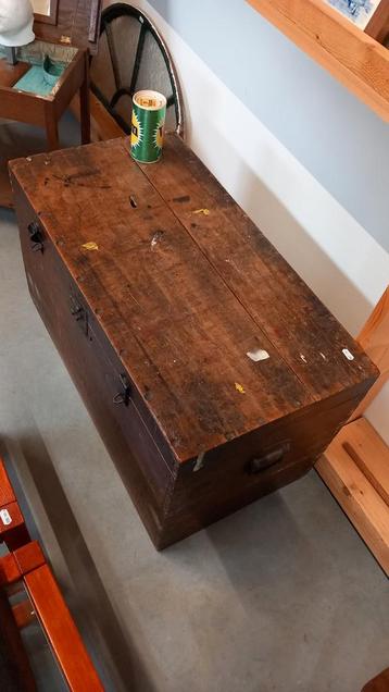#Vintage Houten #Kist #hutkoffer beschikbaar voor biedingen