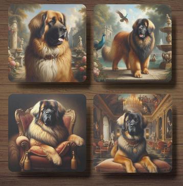 Leonberger Barok onderzetters met houder beschikbaar voor biedingen