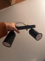 Moderne zwarte dubbele spot, Metaal of Aluminium, Ophalen of Verzenden, Zo goed als nieuw, Led