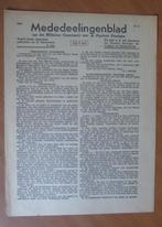 Mededeelingenblad militairen commissaris Groningen 1945 nr2, Ophalen of Verzenden, Tweede Wereldoorlog, Gelezen, Landmacht