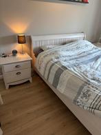 Ledikant met nachtkastjes en lattenbodem160x200, Ophalen, Zo goed als nieuw, Tweepersoons
