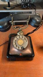 Deense draaischijftelefoon van koper, Ophalen, Met draaischijf