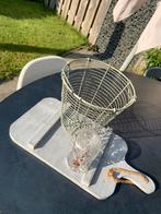 Woonaccessoires set: Houten plank, draadmand & waxinelichtje, Ophalen