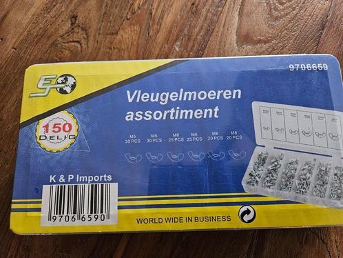 Assortiment vleugelmoeren 150 delig, Doe-het-zelf en Verbouw, IJzerwaren en Bevestigingsmiddelen, Nieuw, Overige typen, Ophalen of Verzenden