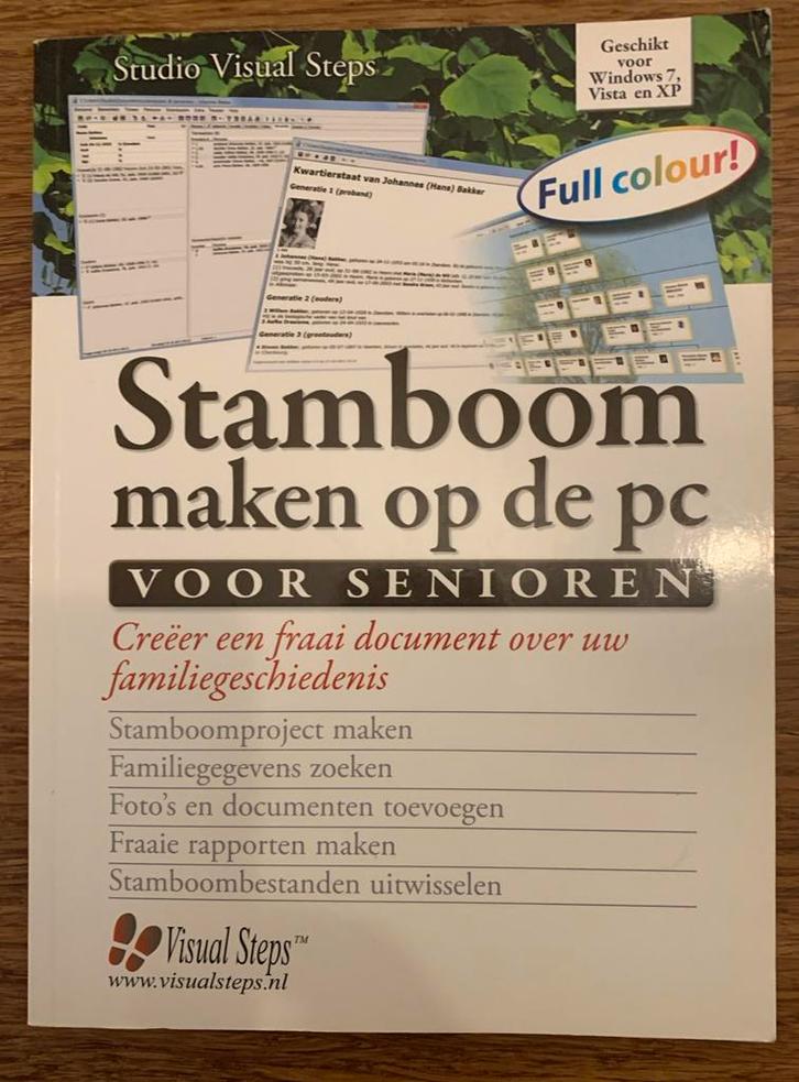 Stamboom maken op de PC voor senioren, Boeken, Informatica en Computer, Zo goed als nieuw, Software, Ophalen of Verzenden