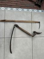 Antiek Zig met Pikhaak - houten steel, Antiek en Kunst, Antiek | Gereedschap en Instrumenten, Ophalen