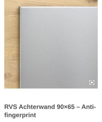 Nieuwe RVS achterwand  beschikbaar voor biedingen