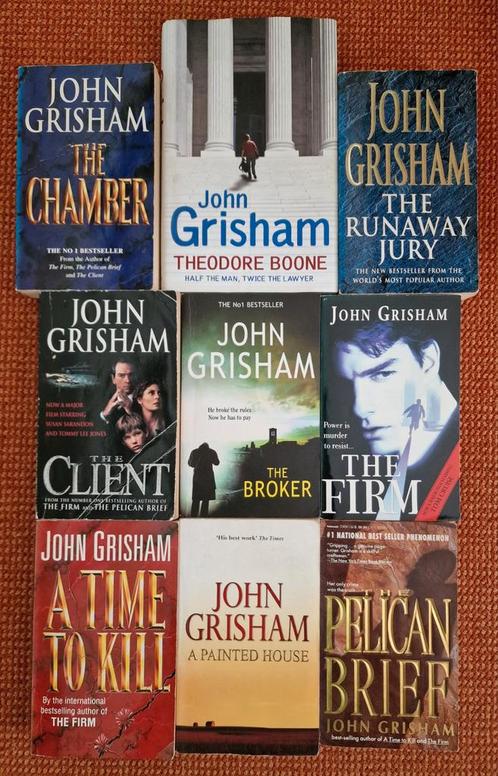 John Grisham Pocket Collectie - 9 Boeken - Engelstalig., Boeken, Romans, Gelezen, Amerika, Ophalen of Verzenden