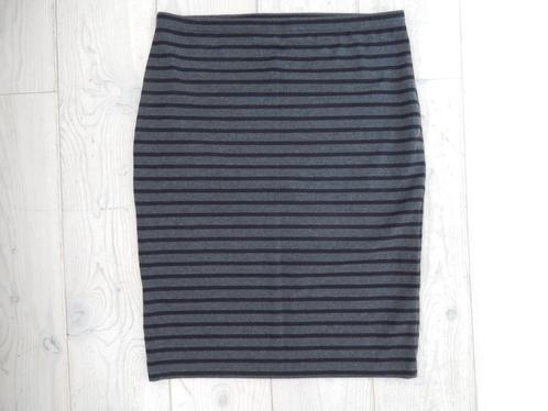 * Nieuw Suzy-q zwart grijs gestreepte kokerrok rok maat L *, Kleding | Dames, Rokken, Nieuw, Maat 42/44 (L), Zwart, Knielengte