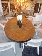 Eettafel Accent nu €599,- inclusief gratis levering ( sale), 200 cm of meer, Nieuw, Teakhout, Ophalen of Verzenden