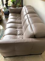 Natuzzi designbank philo taupe, 100 tot 125 cm, Design, Leer, Ophalen of Verzenden