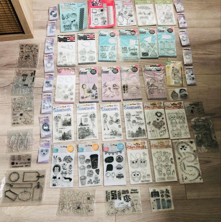 Mega Stempel & Snijmallen Pakket - ZGAN!, Hobby en Vrije tijd, Stempelen, Zo goed als nieuw, Clearstamp, Ophalen of Verzenden
