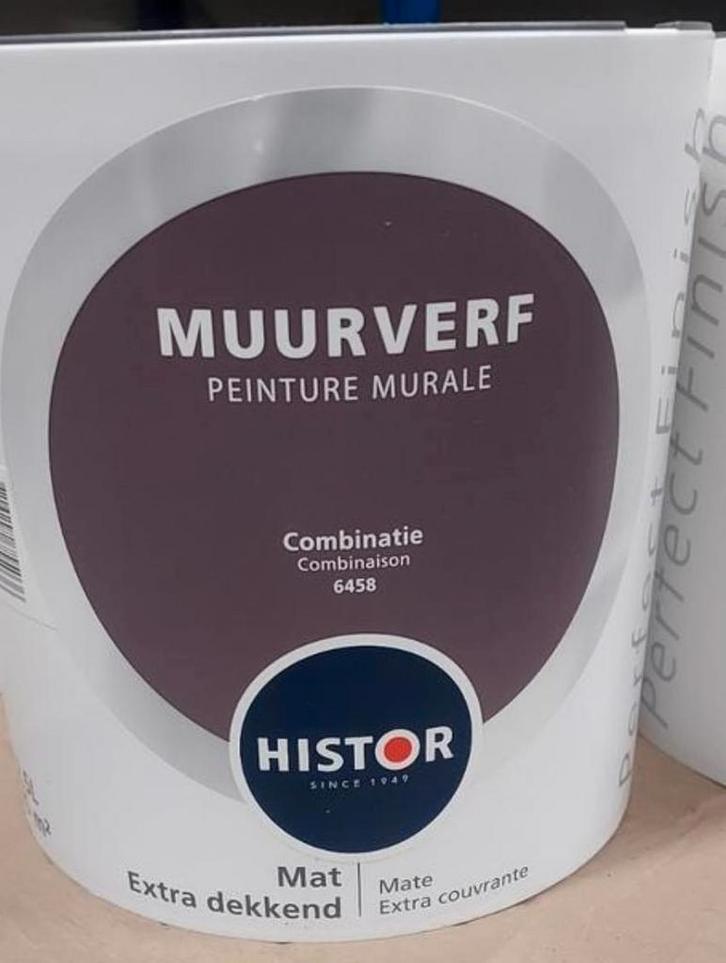 Histor Muurverf Combinatie 6458, Doe-het-zelf en Verbouw, Verf, Beits en Lak, Nieuw, Verf, Minder dan 5 liter, Overige kleuren