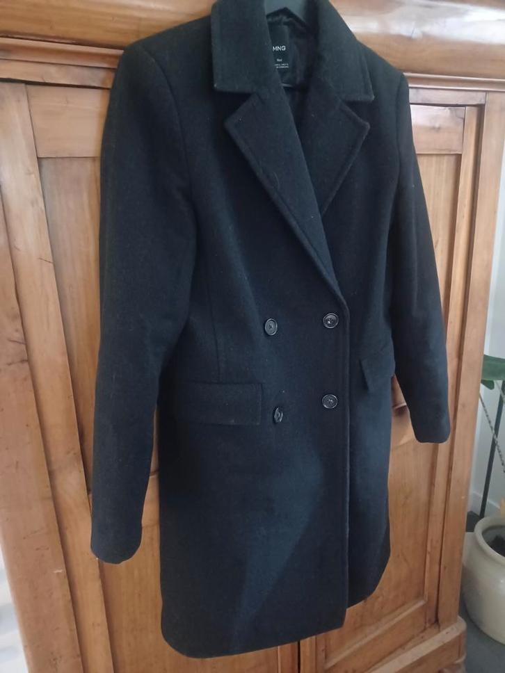 MANGO wollen blazerjas mantel maat 40 zwart, Kleding | Dames, Jassen | Winter, Zo goed als nieuw, Maat 38/40 (M), Zwart, Ophalen of Verzenden