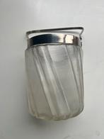 Fries Draadglas Koekjespot Zilver Rand - Zonder Deksel, Antiek en Kunst, Antiek | Glas en Kristal, Ophalen of Verzenden