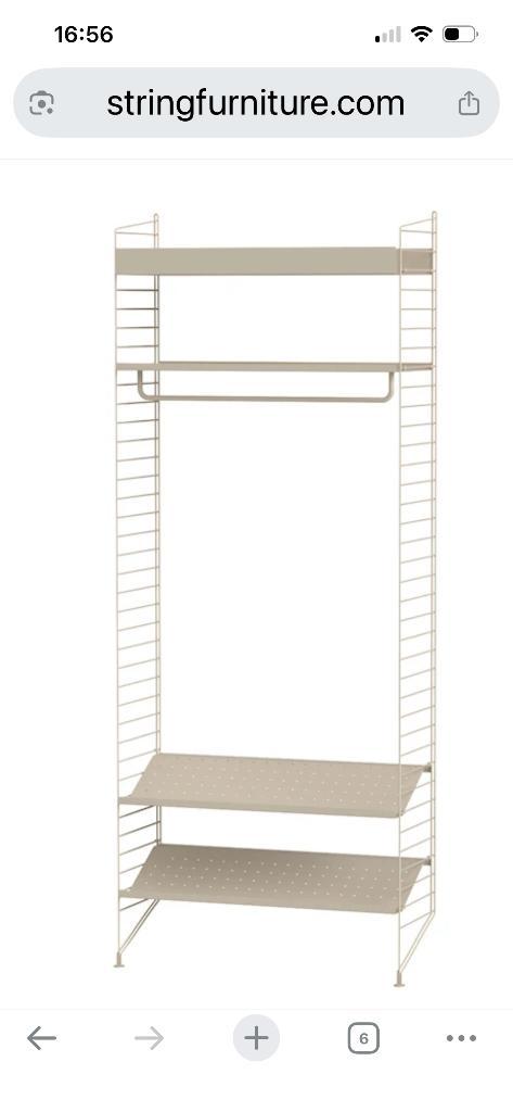 String Furniture schoenenrek beige, Huis en Inrichting, Woonaccessoires | Wandplanken en Boekenplanken, Nieuw, Ophalen of Verzenden