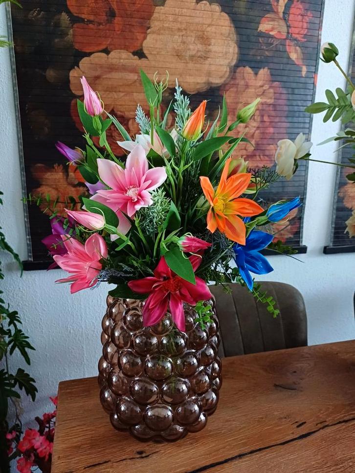 Zijden bloemstuk - Zeer mooie kwaliteit, Huis en Inrichting, Woonaccessoires | Kunstplanten en Kunstbloemen, Nieuw, Binnen, Ophalen of Verzenden