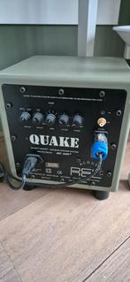 REL Quake subwoofer + Elac BS U5 bookshell speakers, Ophalen of Verzenden, 120 watt of meer, Subwoofer, Overige merken