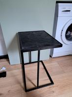Zwarte bijzettafel, Huis en Inrichting, Ophalen, Gebruikt, 25 tot 50 cm, Rechthoekig