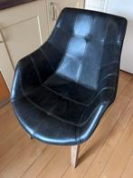 Kuipstoelen leren eetkamer stoelen 4 stuks, Huis en Inrichting, Ophalen, Gebruikt, Zwart, Leer