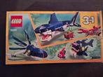 Lego creator 3 in 1 diepzee wezens haai, Ophalen, Zo goed als nieuw, Complete set, Lego