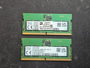 2x 8GB DDR5 SODIMM 5600 MHz beschikbaar voor biedingen